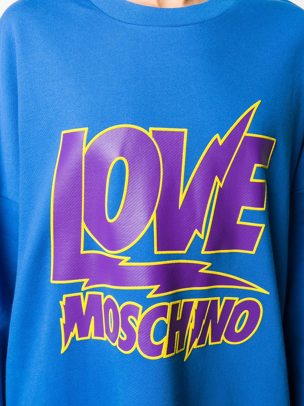 oversize logo print sweatshirt - 5