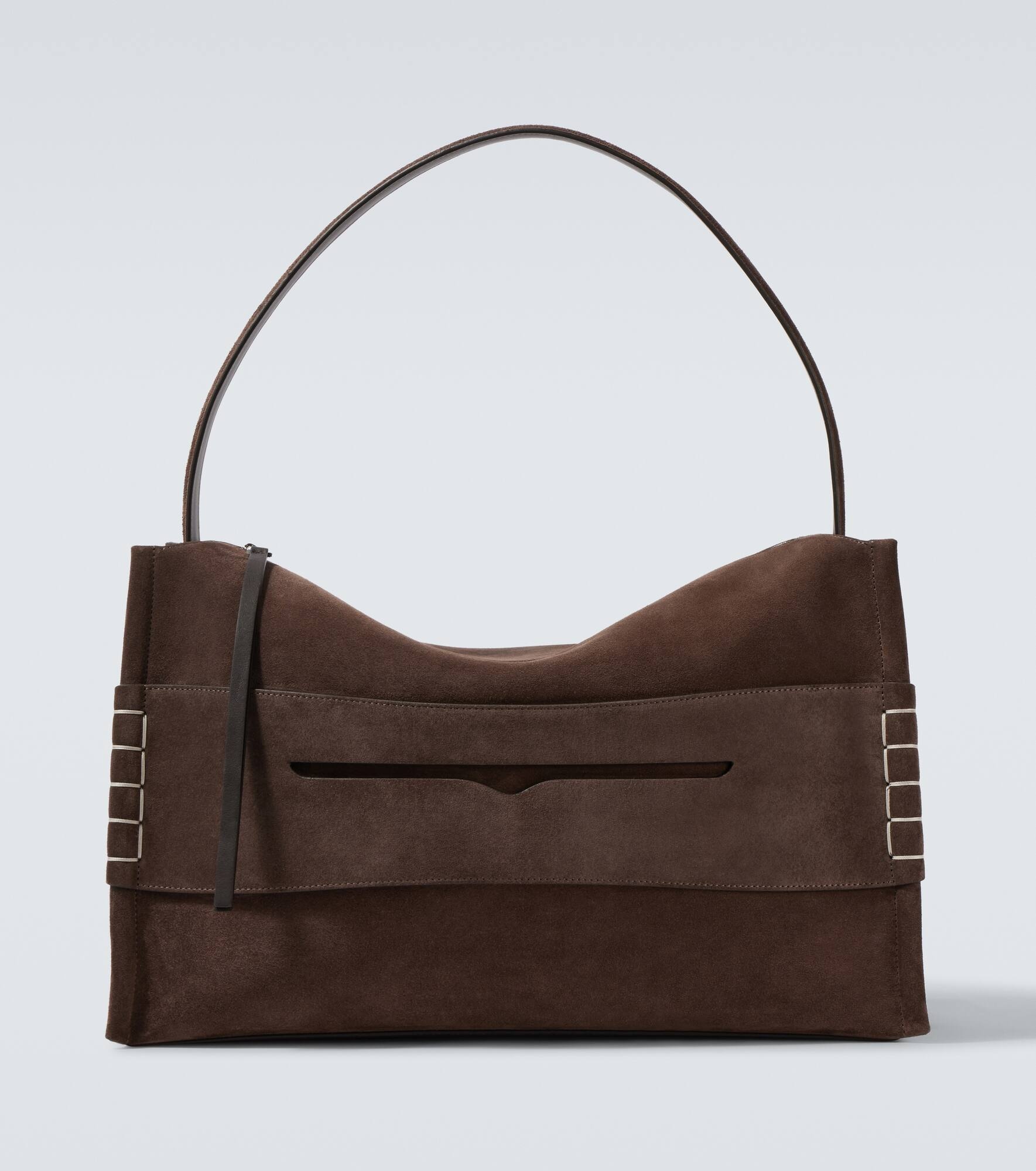 Loafer Large suede shoulder bag - 1