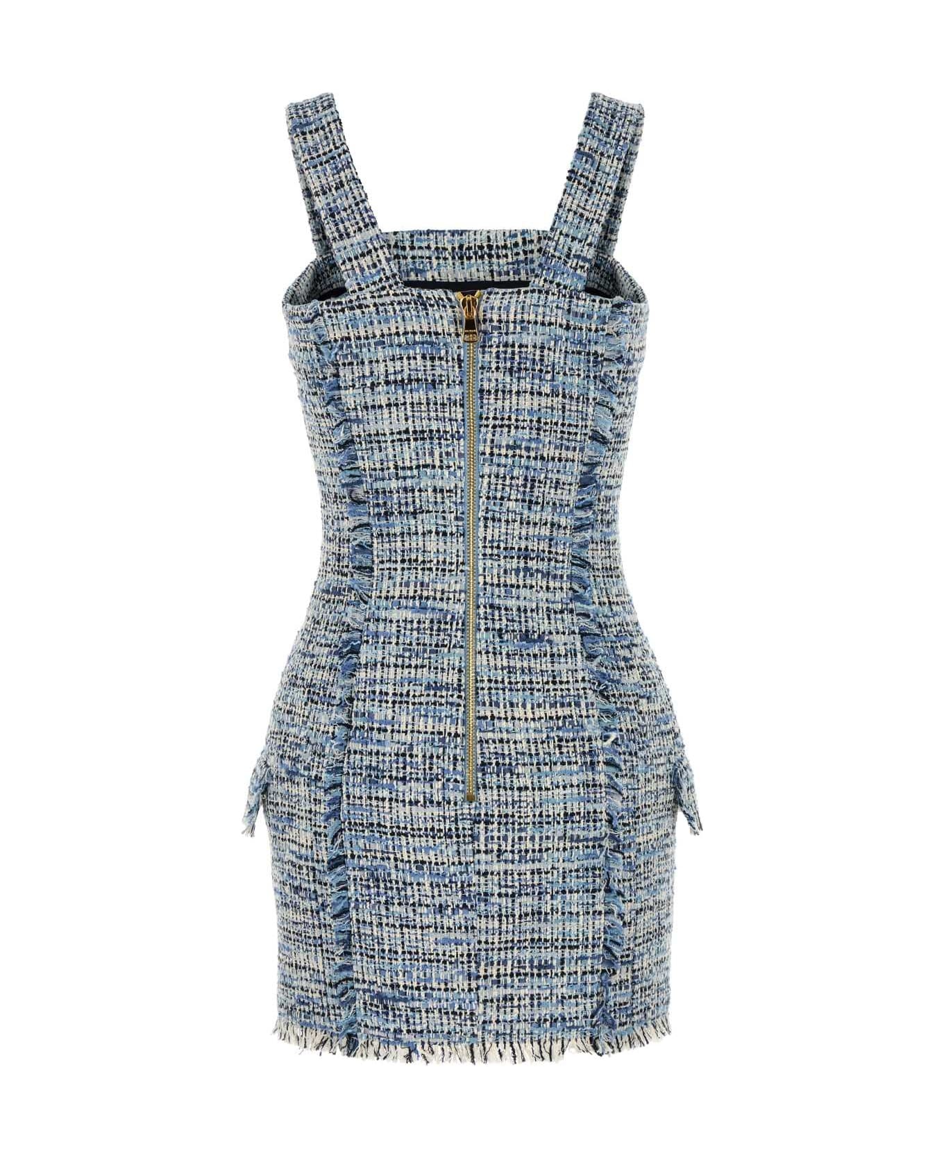 Embroidered Tweed Dress - 2