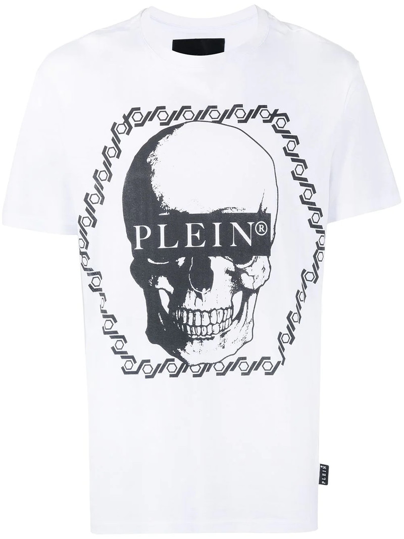 graphic skull crew neck T-shirt 1