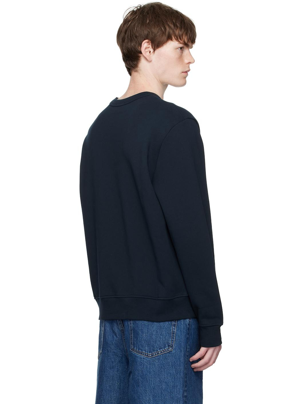 Navy Boxy Petit 'VPC' Sweatshirt - 3