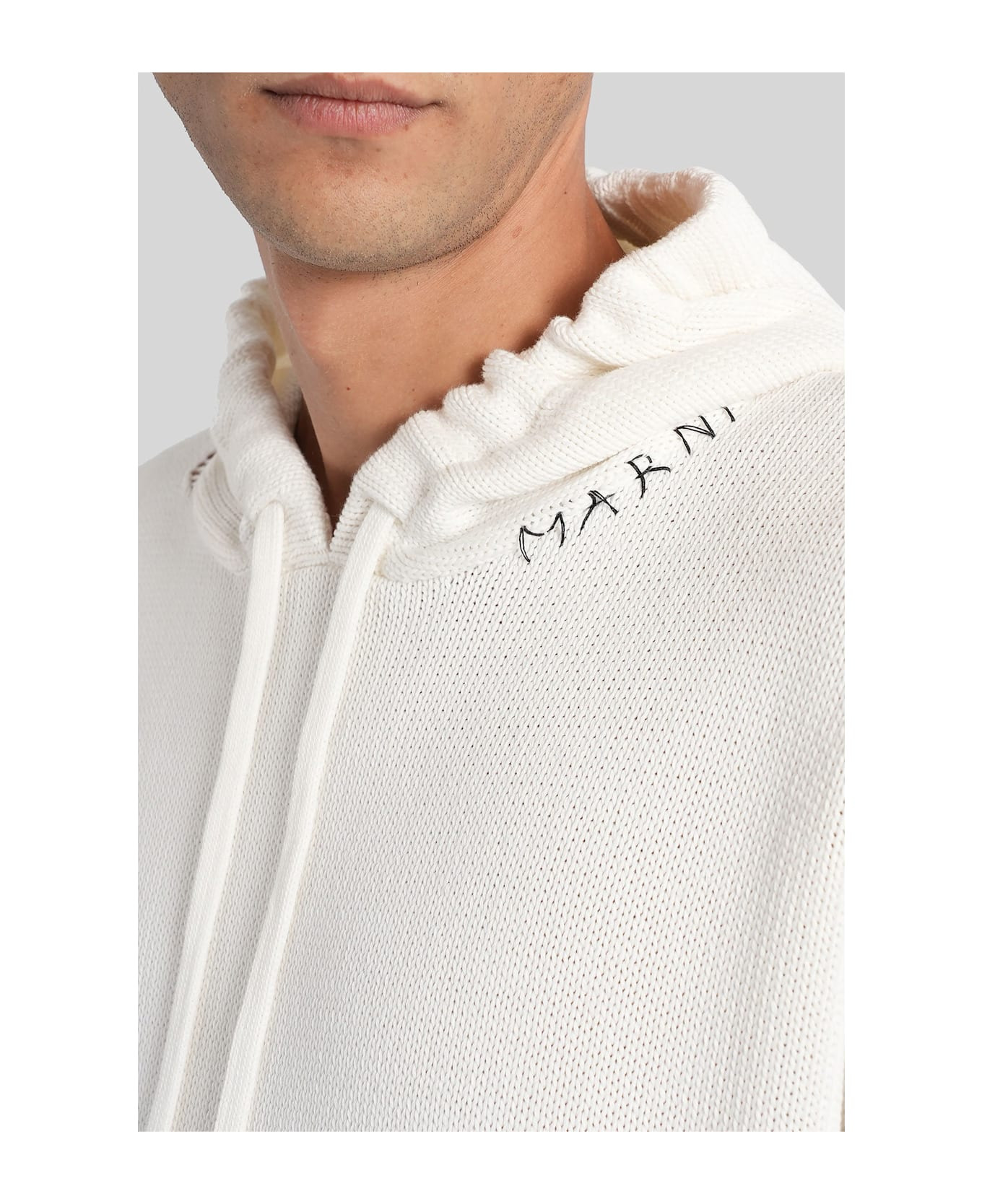 Sweatshirt In White Cotton - 5