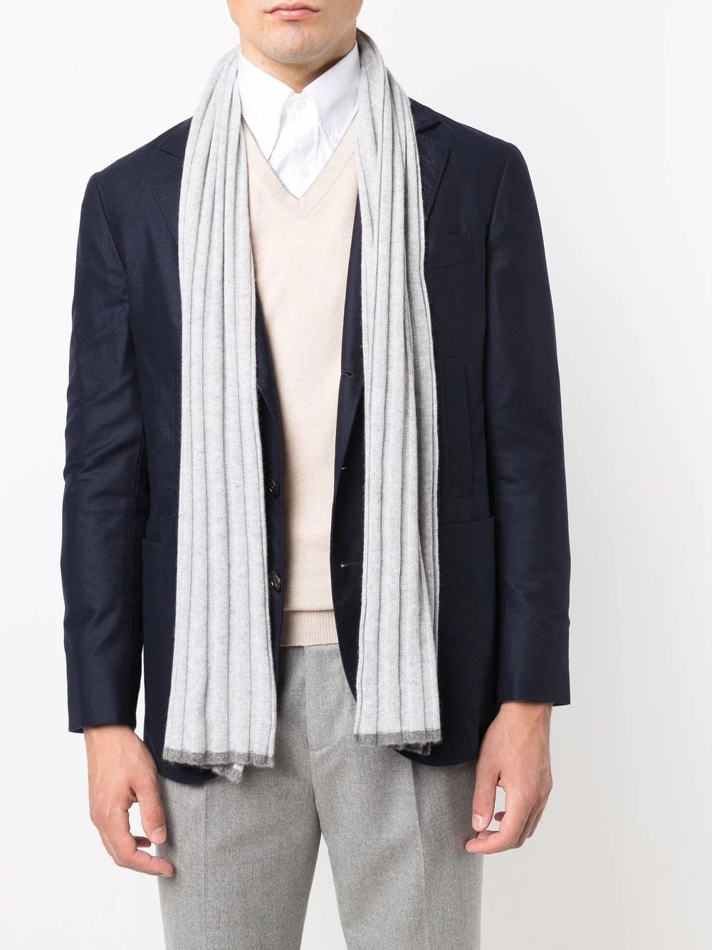 ribbed-knit cashmere scarf - 2