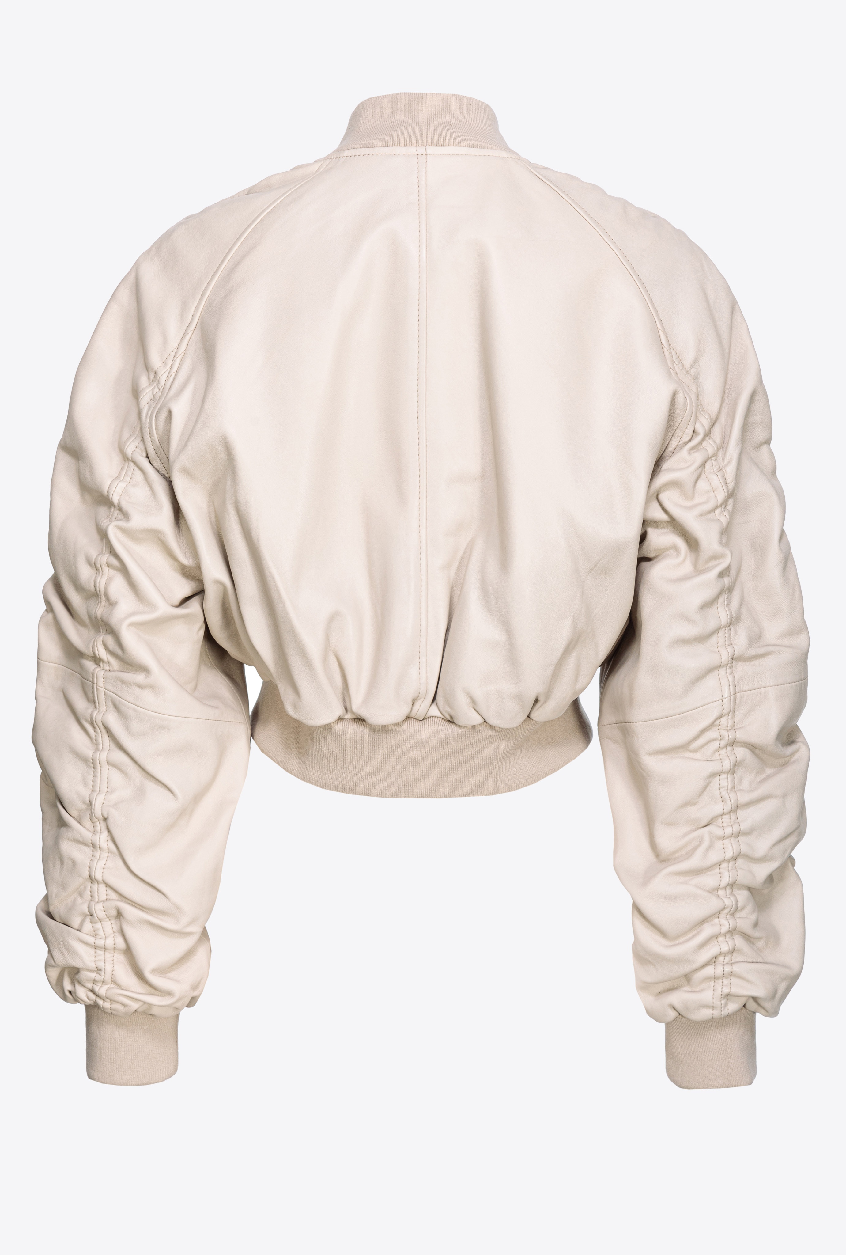 SHORT NAPPA LEATHER BOMBER JACKET - 6