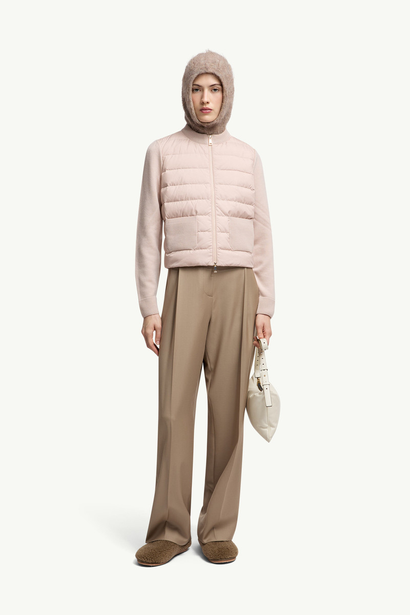 Moncler Padded Wool Zip-Up Cardigan outlook