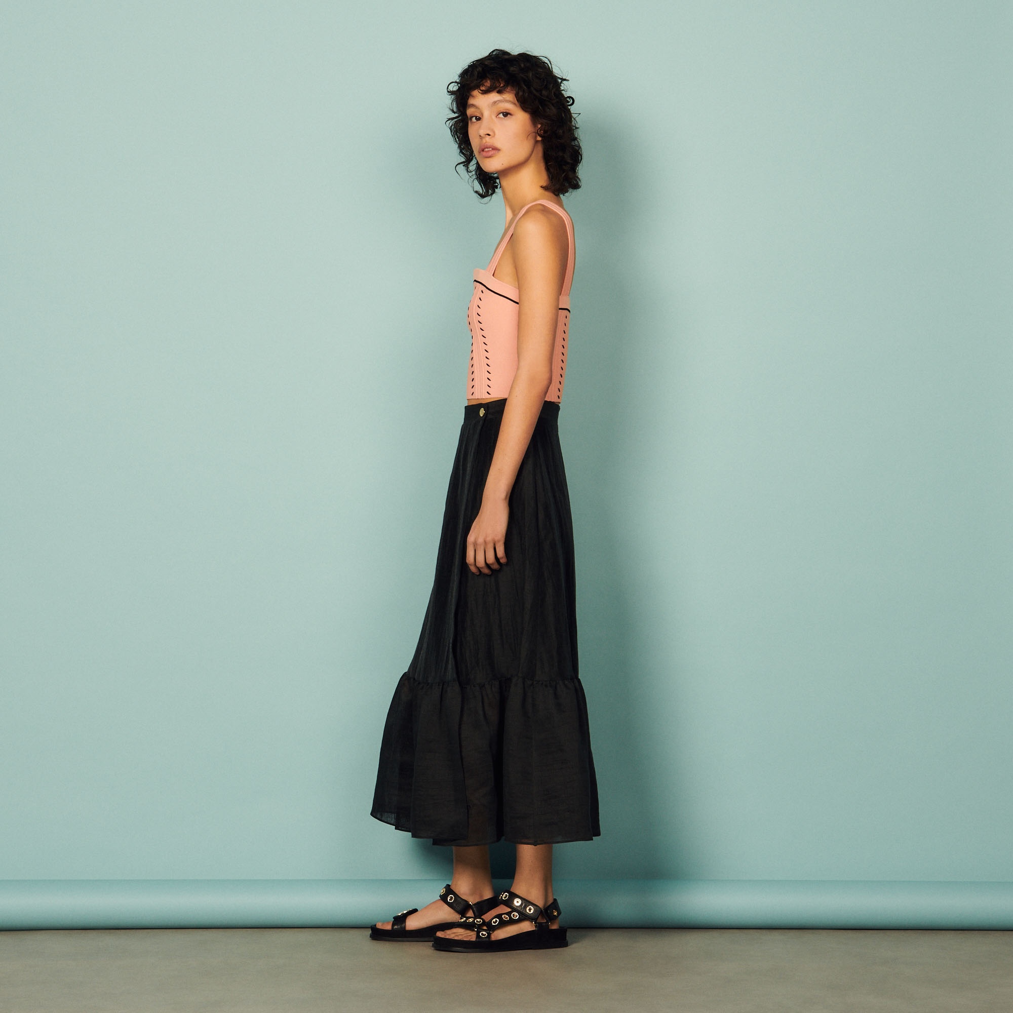 Wrapover ruffle skirt - 4