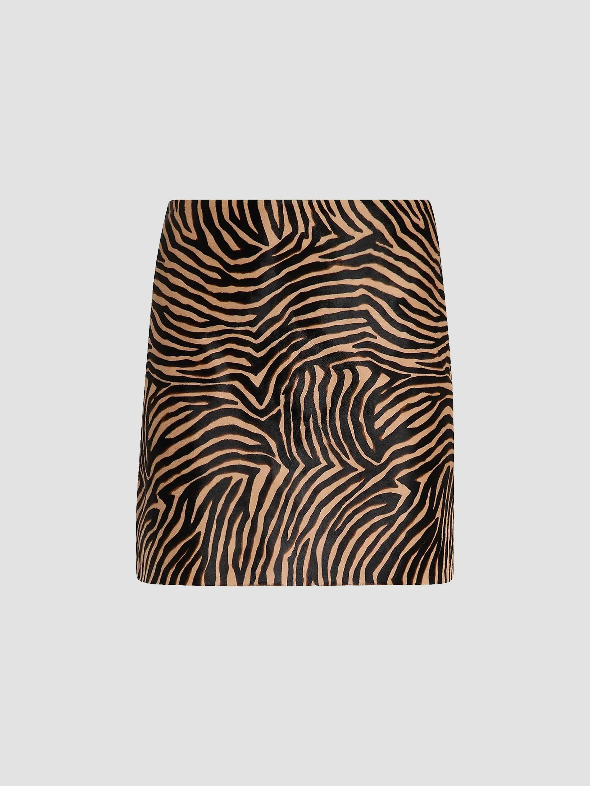 Women's Ohemia Calf Hair Mini Skirt - Tan Multi - 1