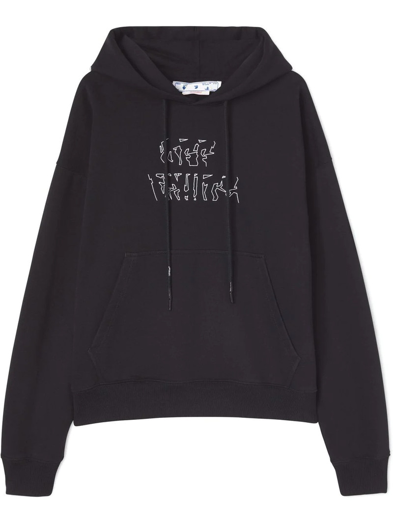 Arrows-logo drawstring hoodie - 1