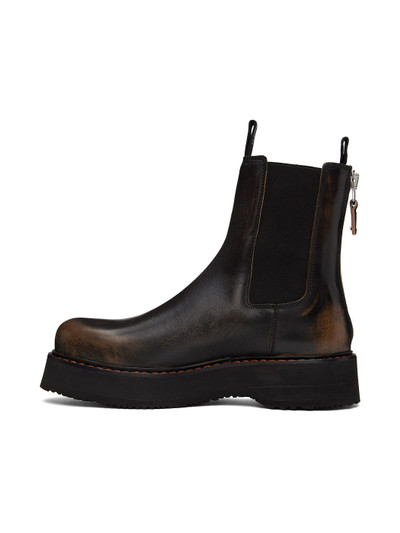 R13 Black Single Stack Chelsea Boots outlook