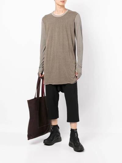 Boris Bidjan Saberi two-tone long-sleeve T-shirt outlook