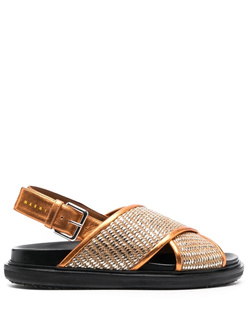 Fussbett metallic raffia sandals - 1