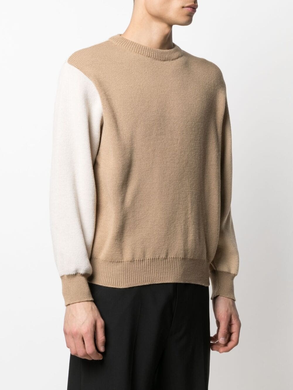 panelled crewneck jumper - 3