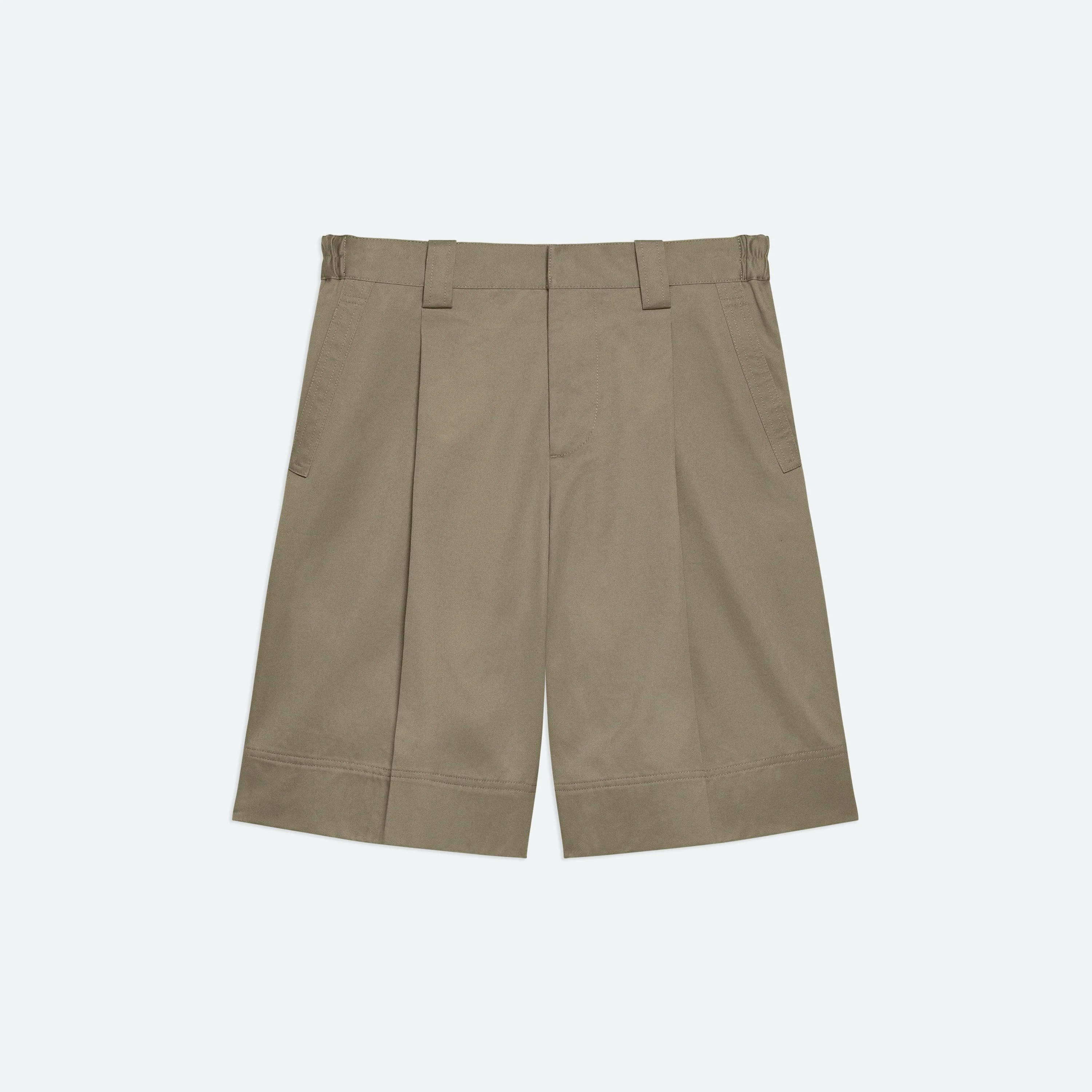 CHINO PLEATED SHORTS - 1