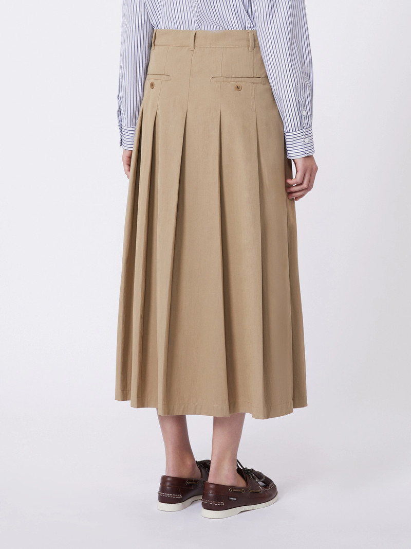 ORME Washed gabardine skirt - HAZELNUT BROWN 4