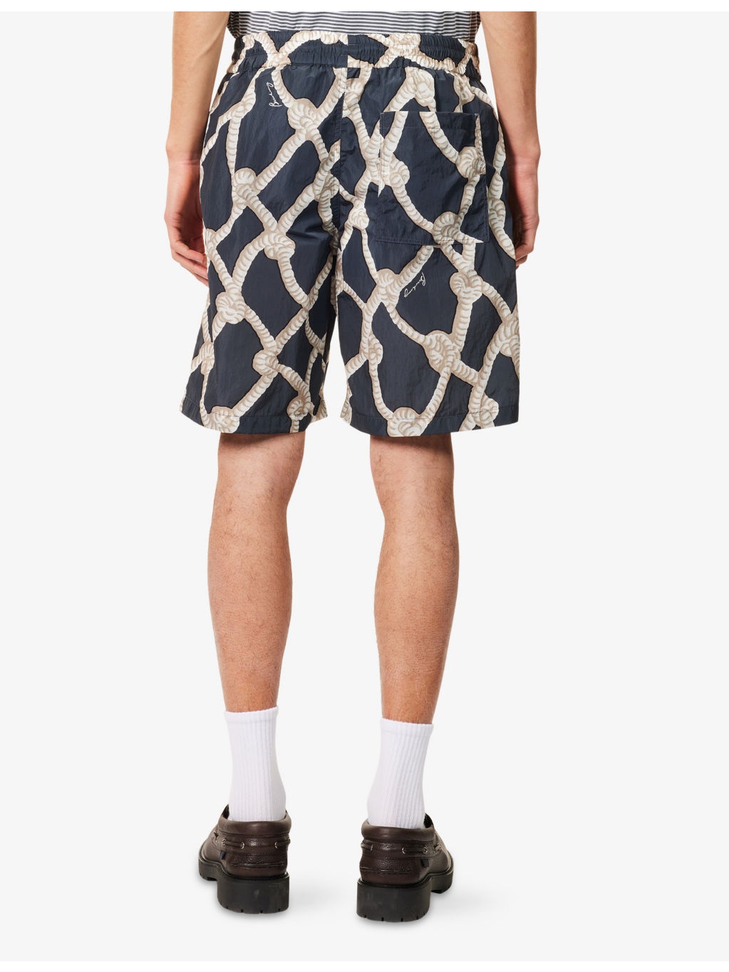 Graphic-Print Logo-Print Woven Shorts - 4