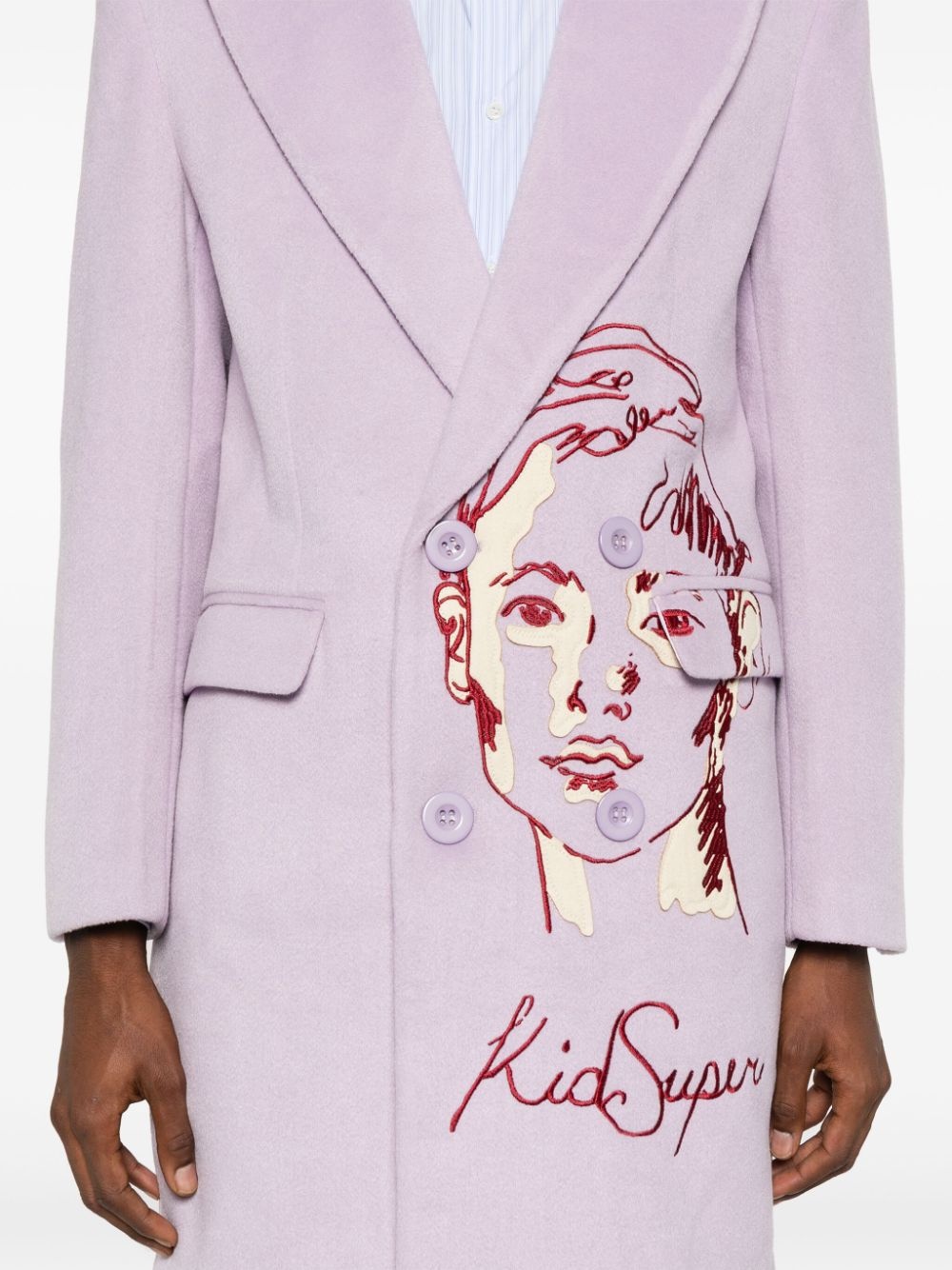 embroidered coat - 5