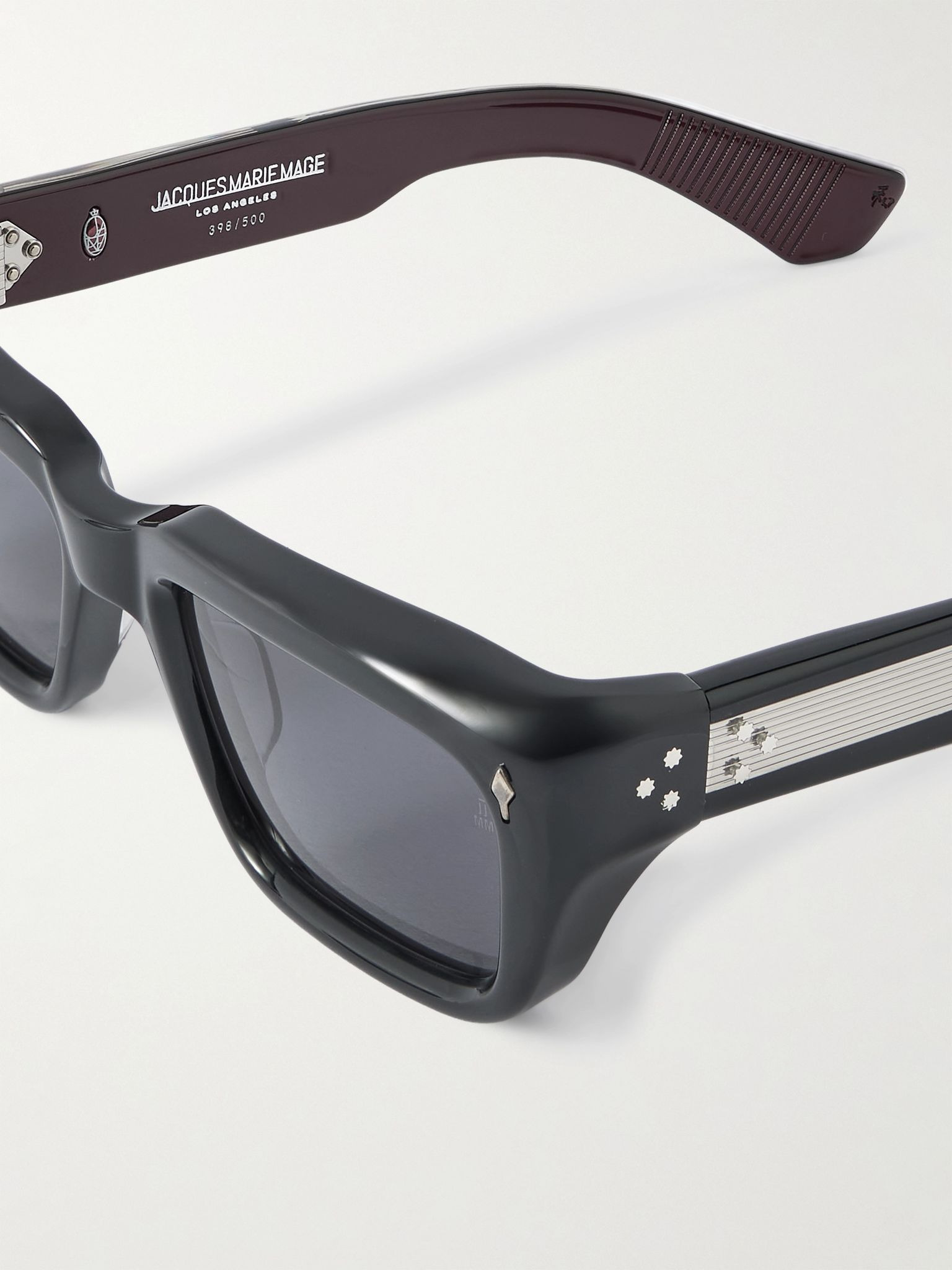 Walker Rectangular-Frame Acetate Sunglasses Black - 2