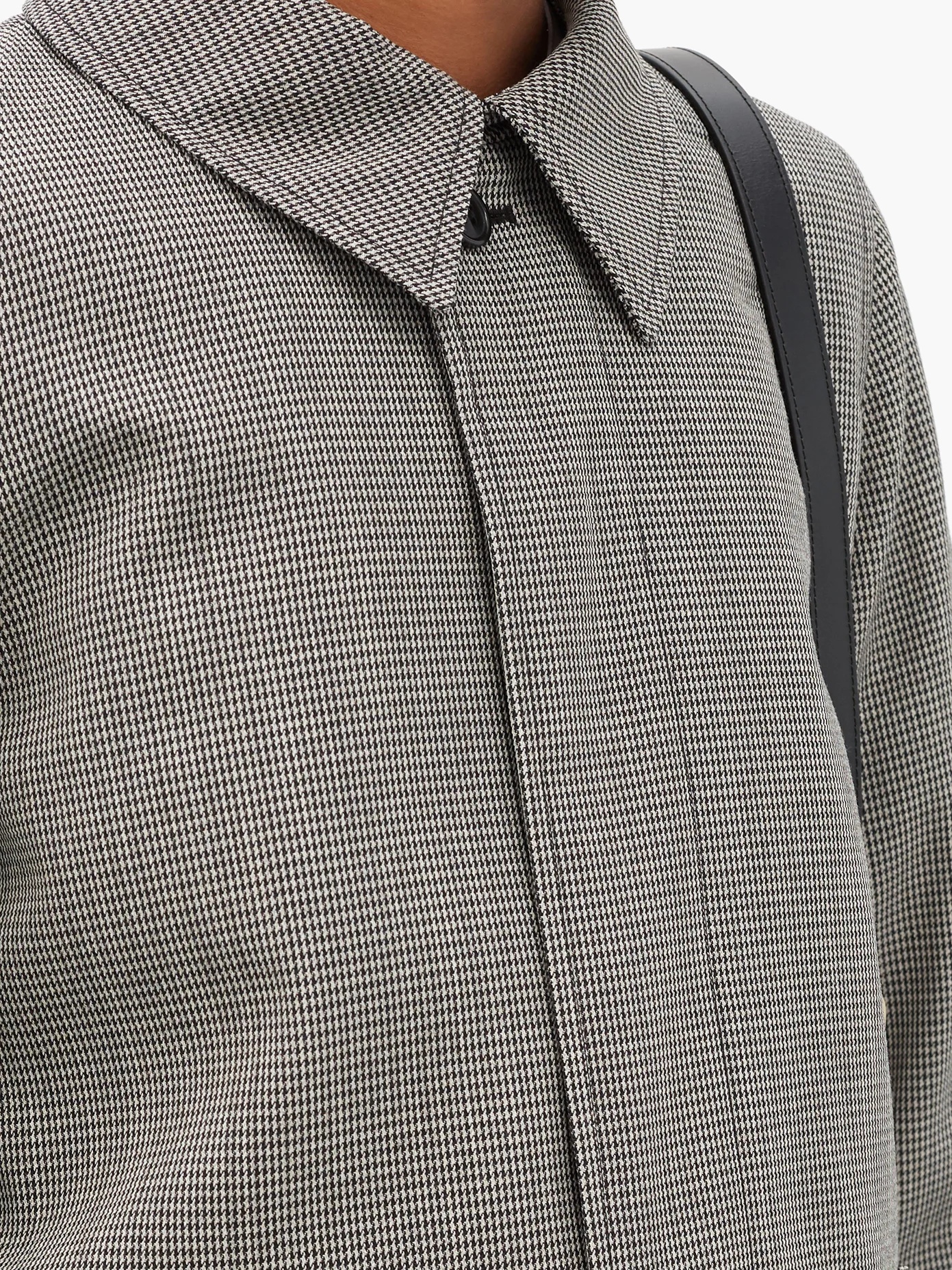 Dinard houndstooth-checked twill coat - 4