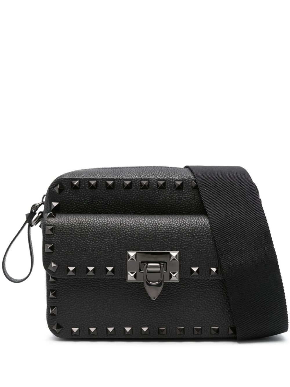 Rockstud-embellished messenger bag - 1