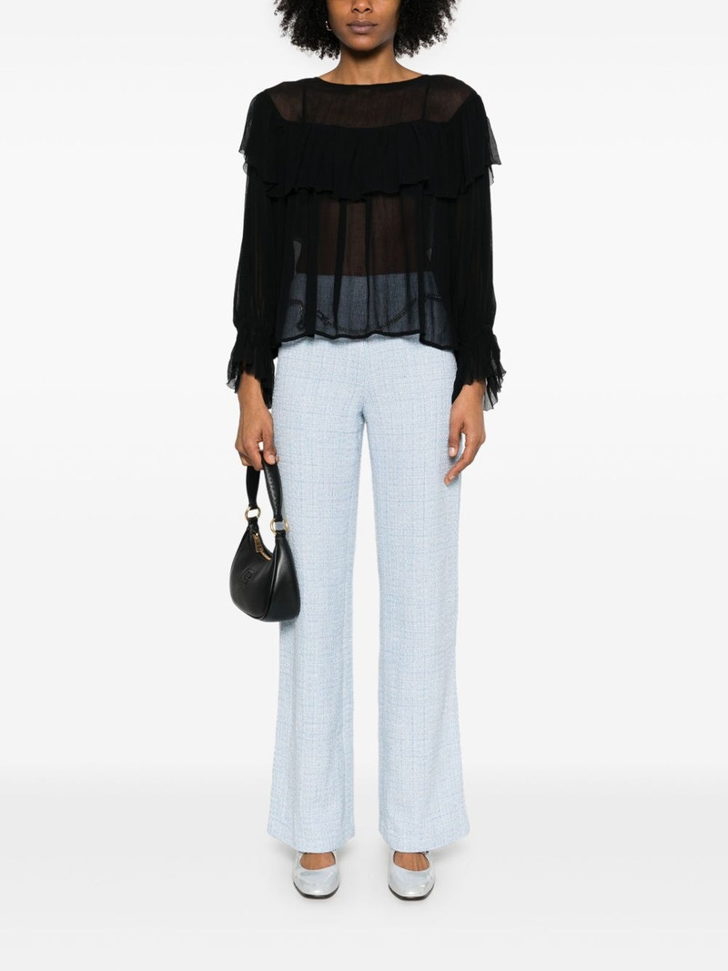 maje semi-sheer blouse outlook