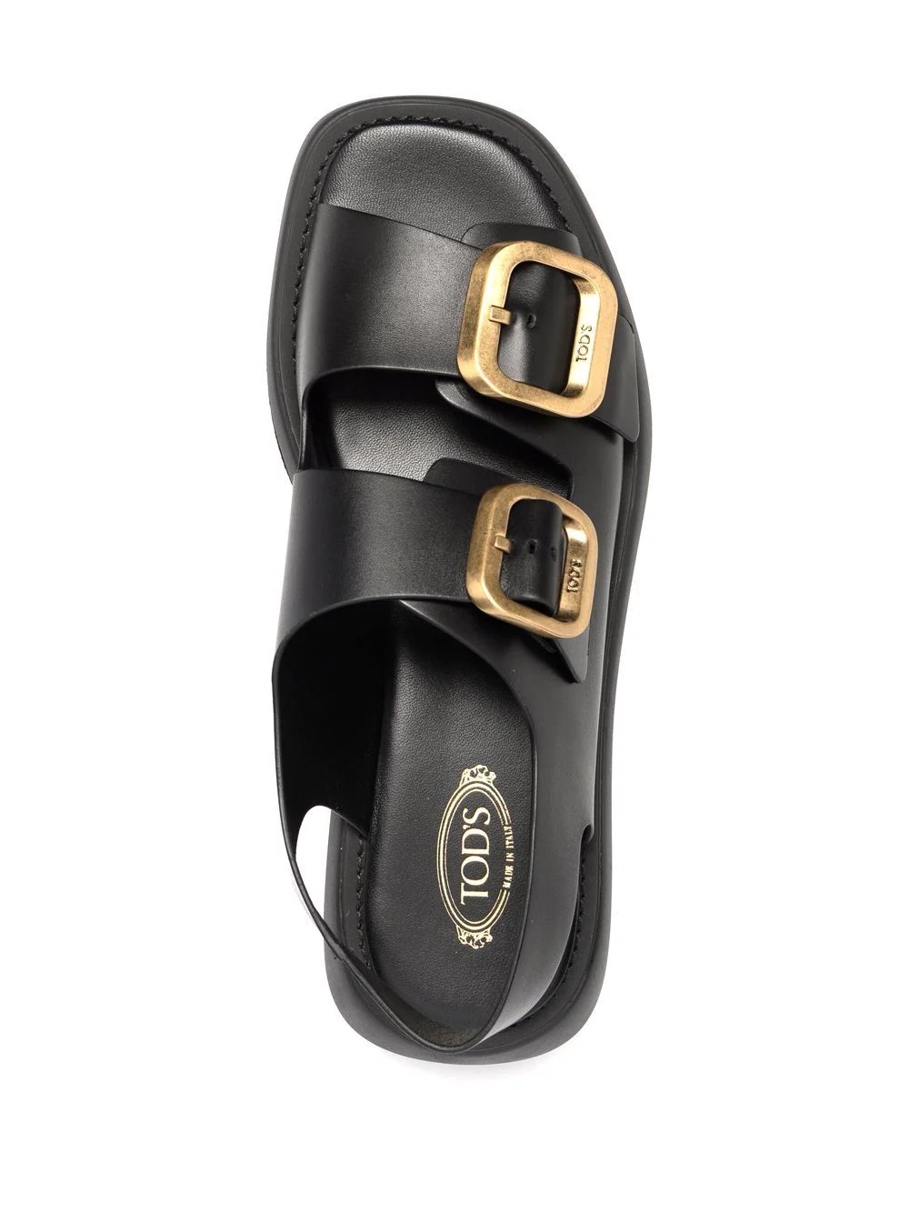 double buckle fastening sandals - 4