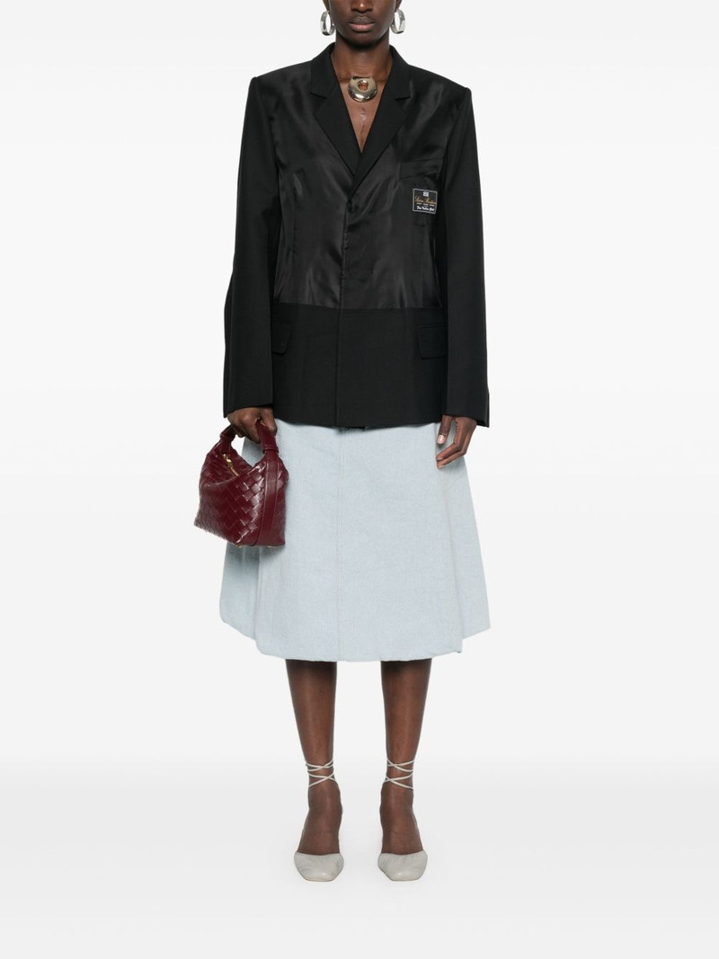 Victoria Beckham logo-tag blazer outlook