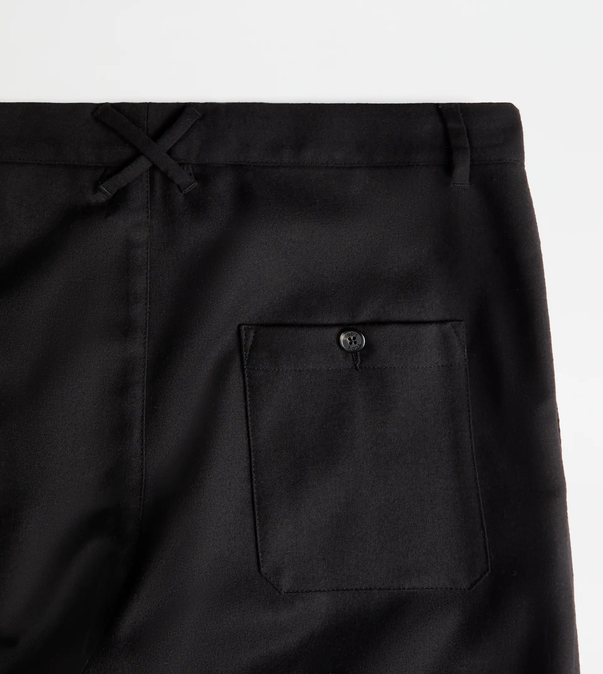 TOD'S CHINO TROUSERS ADJUSTABLE WAISTBAND - BLACK - 9