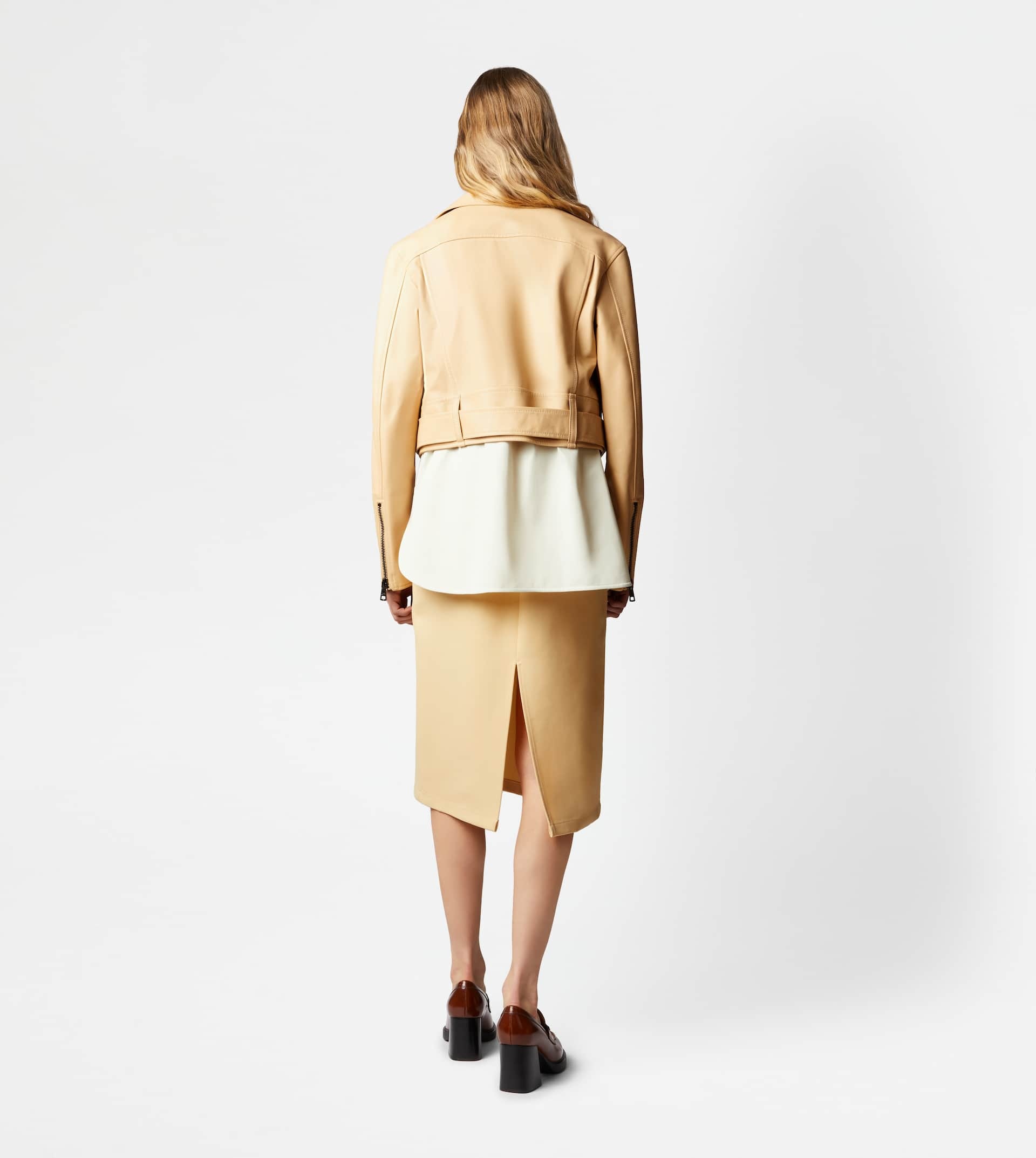 BIKER JACKET - BEIGE - 3