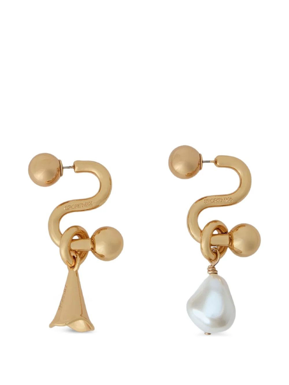 sculptural asymmetric earrings - 1
