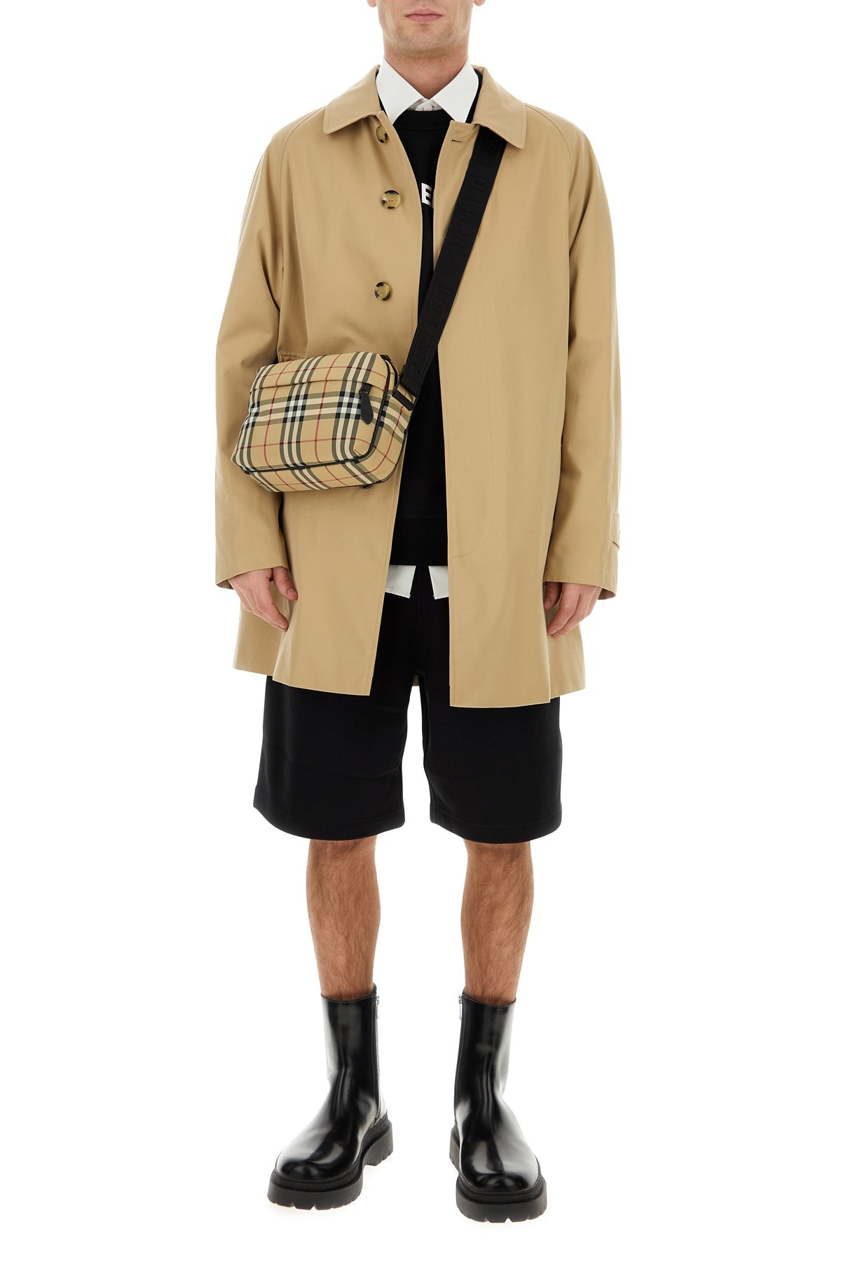 Black cotton bermuda shorts - 6