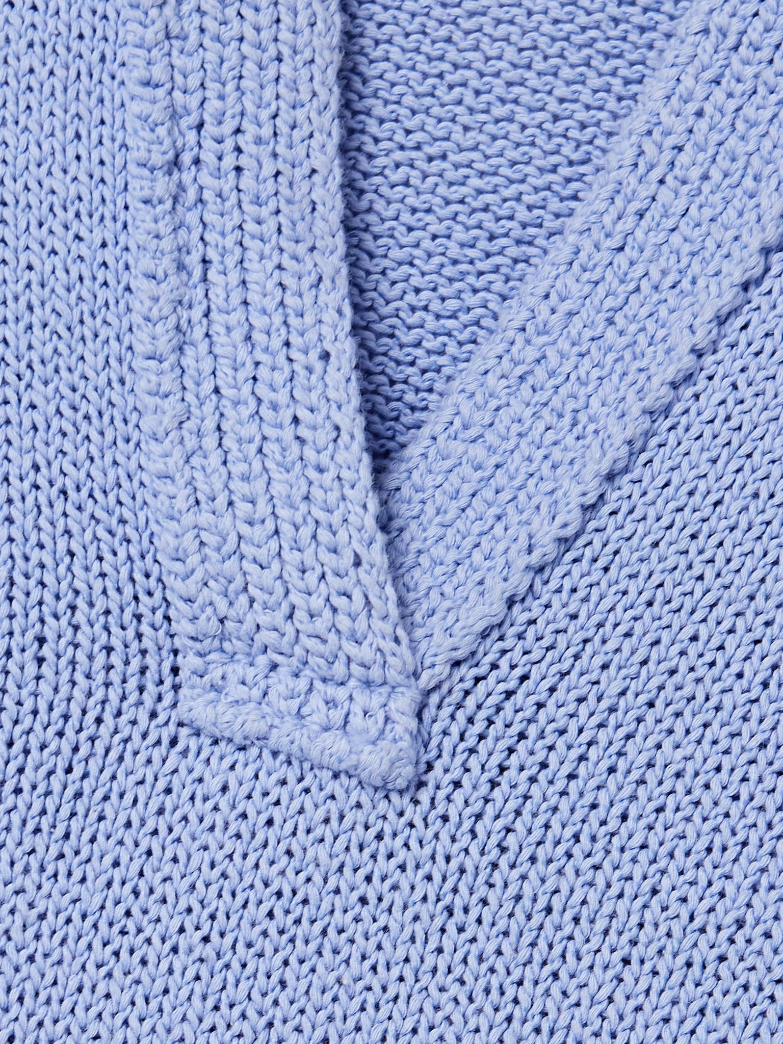 Reeve cotton-blend polo sweater Light blue - 4