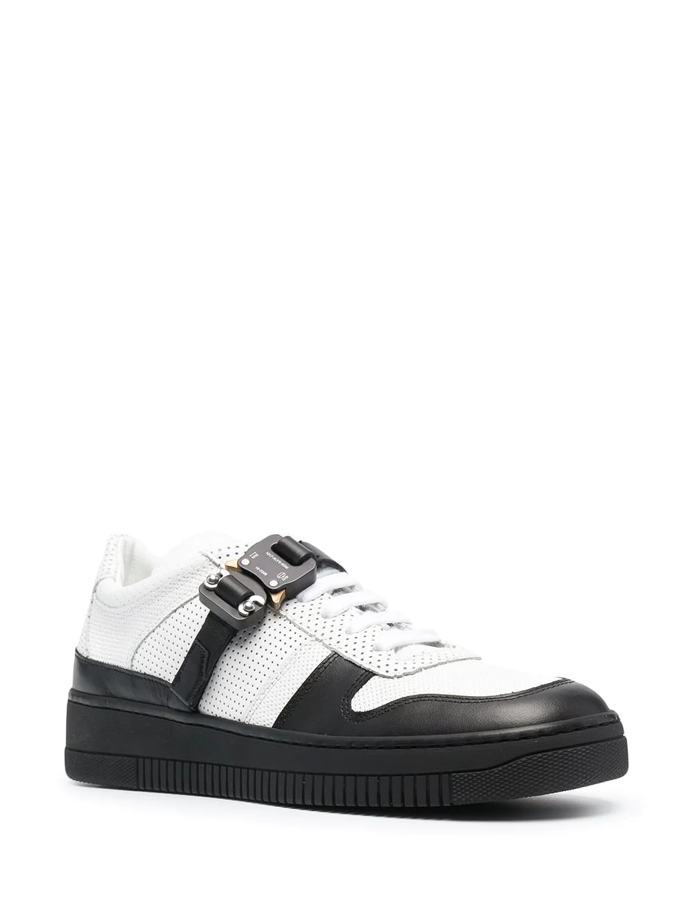 colour block buckle strap sneakers - 2