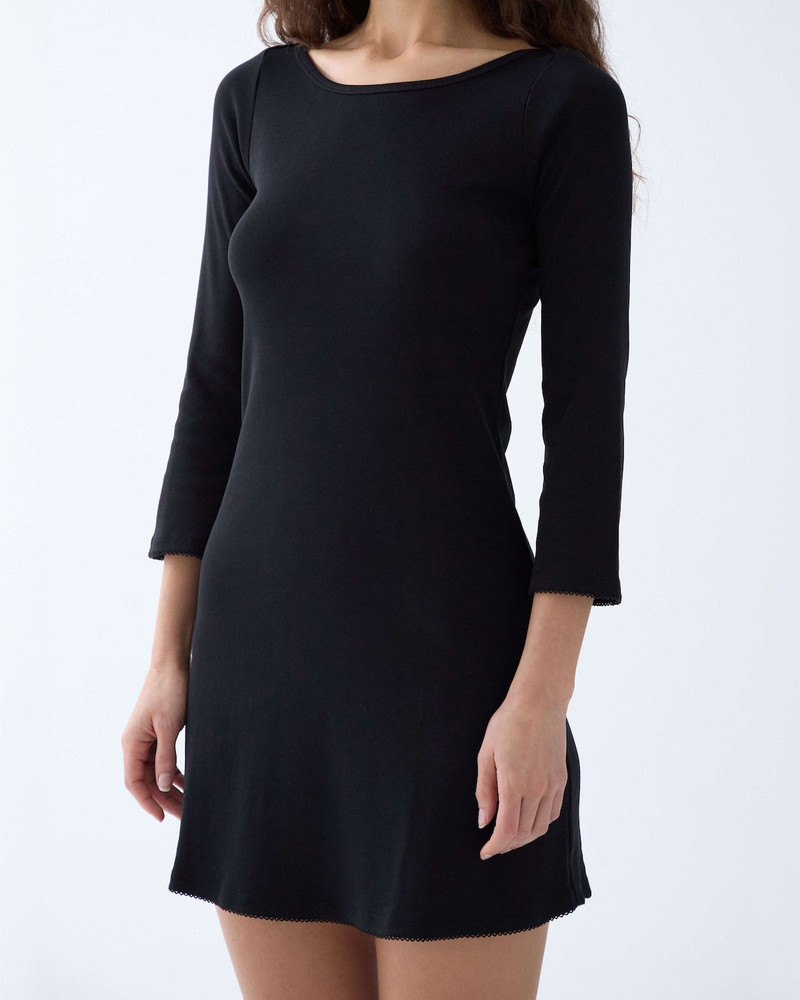 The Rina Dress: Cotton Jersey Black 3