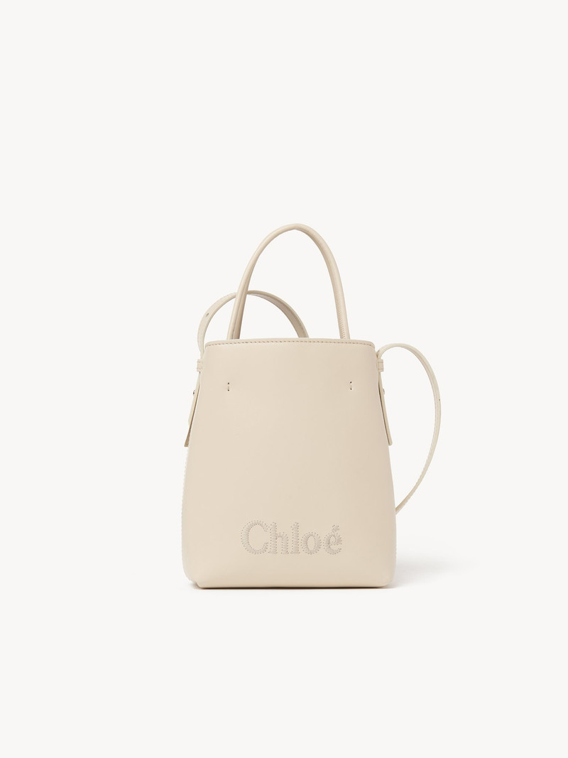 MICRO CHLOÉ SENSE TOTE BAG IN LEATHER 1