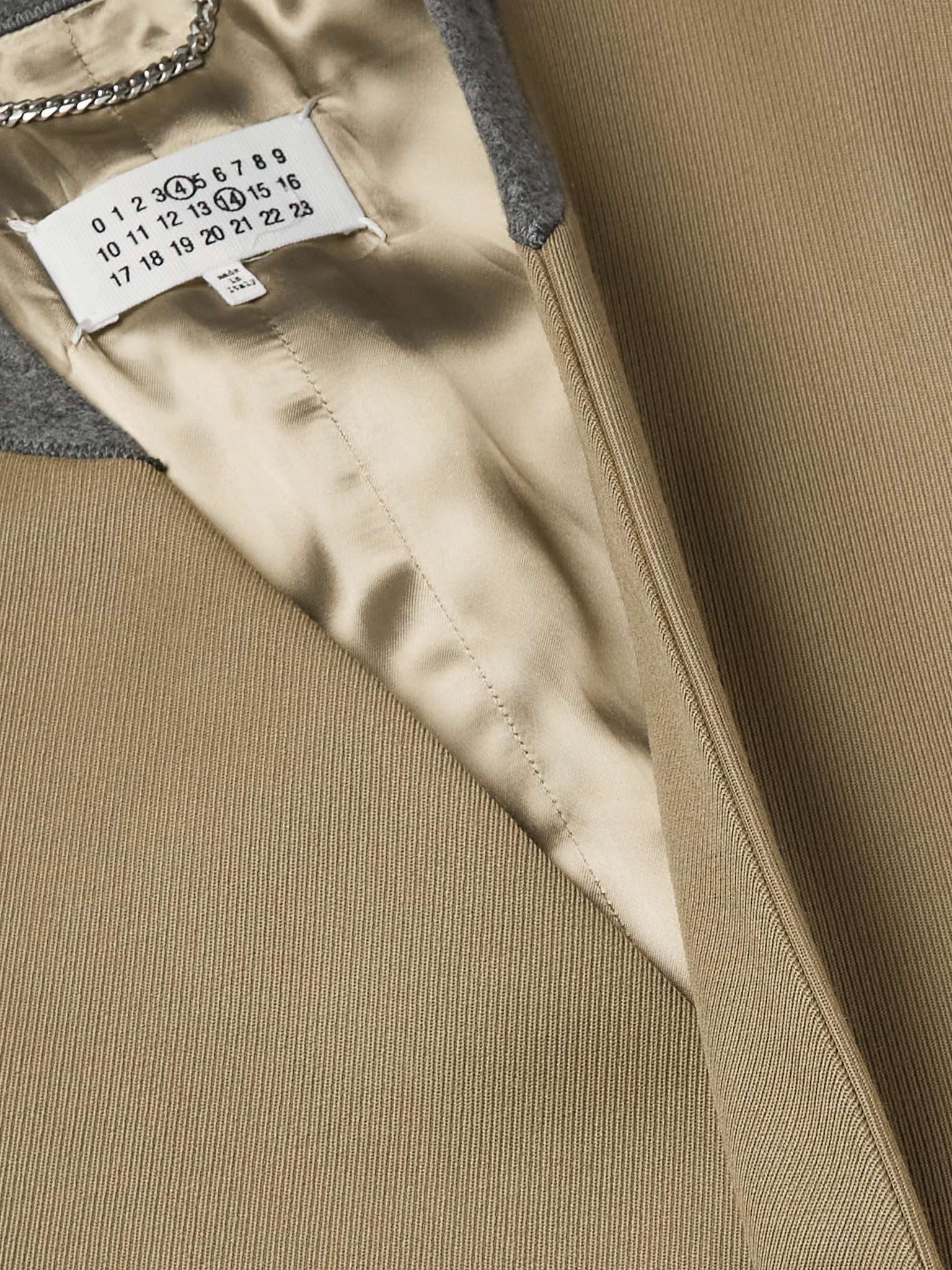 Felt-Trimmed Wool-Twill Coat - 5