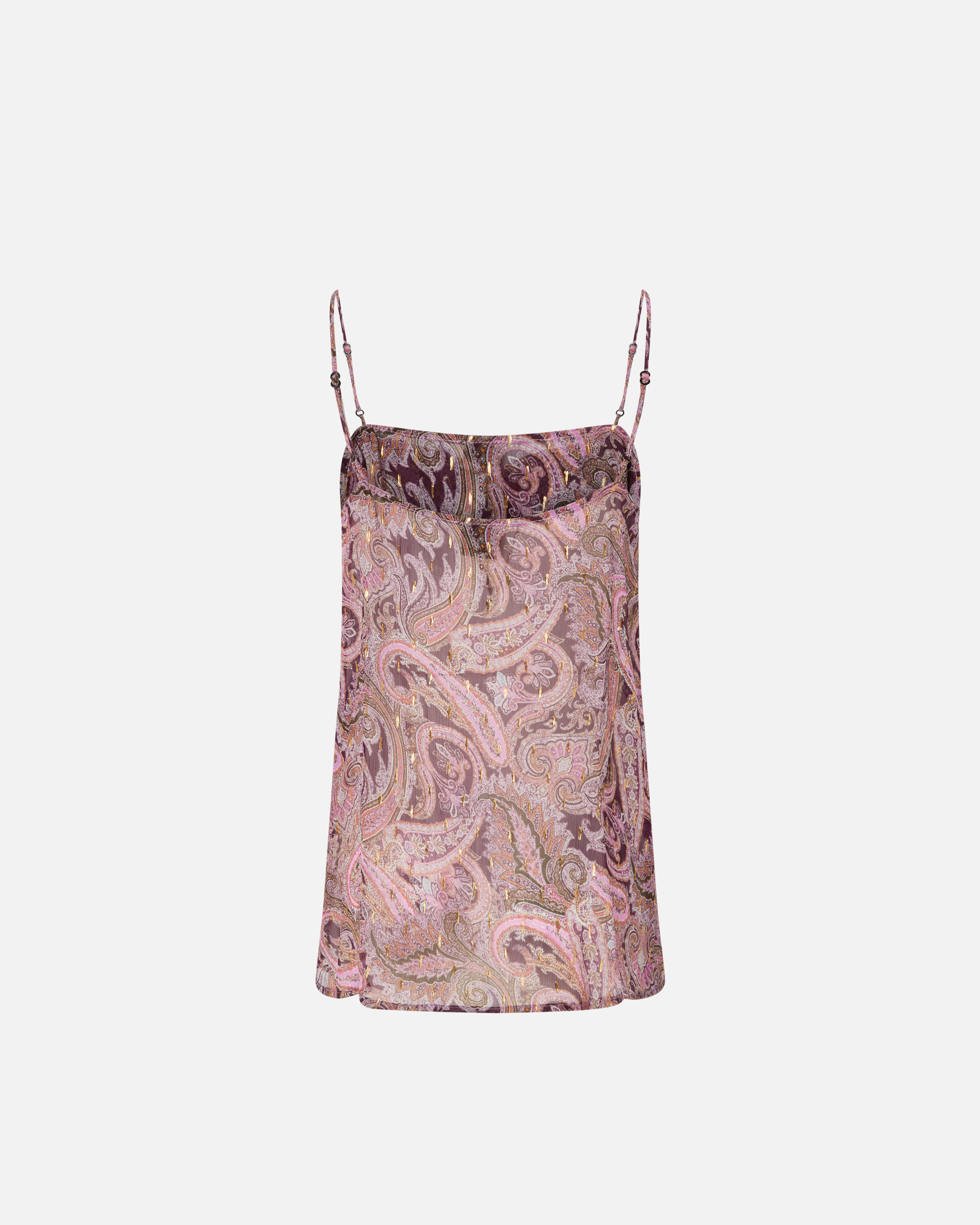 TOP WITH CASHMERE PRINT AND LACE - 6