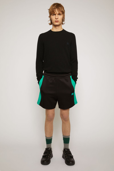 Acne Studios Side-stripe track shorts black outlook