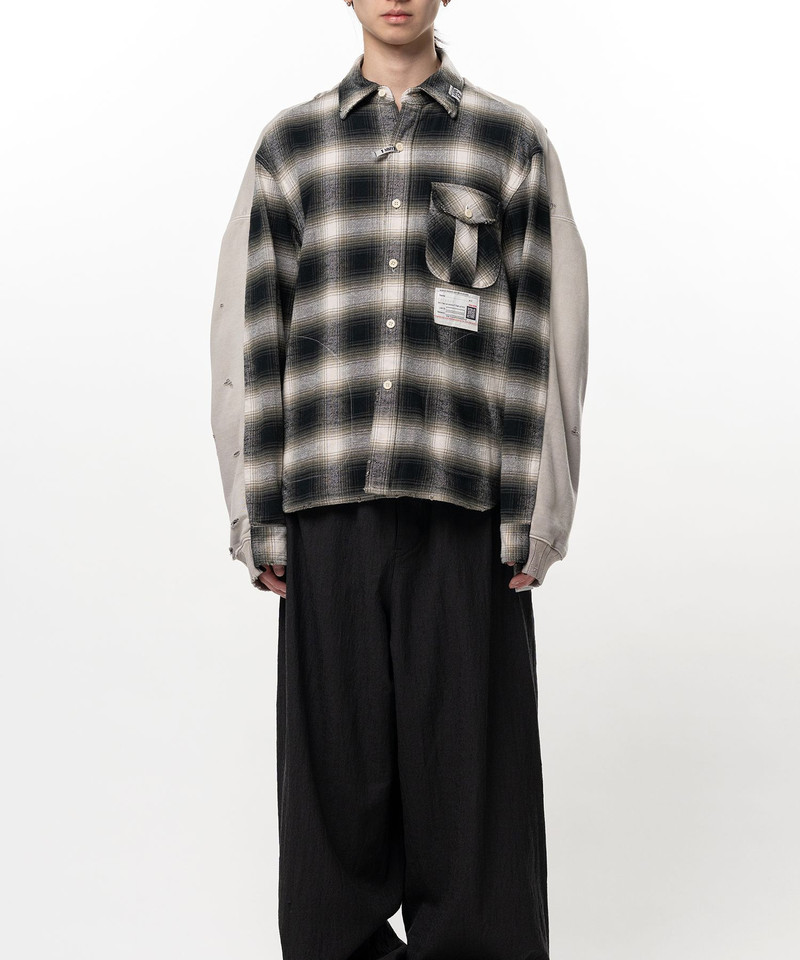 Maison MIHARAYASUHIRO Front Back Combined Check Shirt outlook