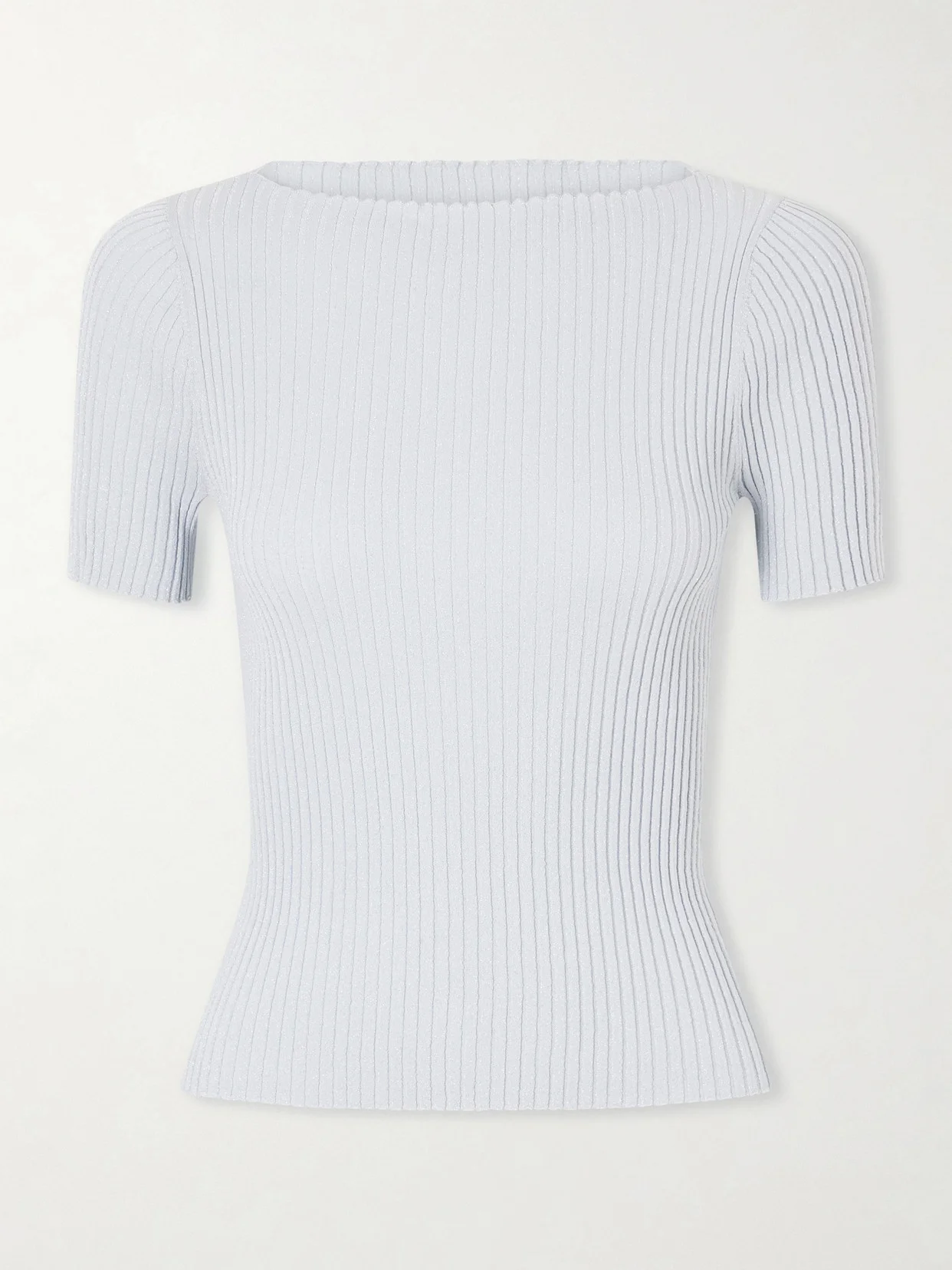 Blake Metallic Ribbed-knit T-shirt - 1