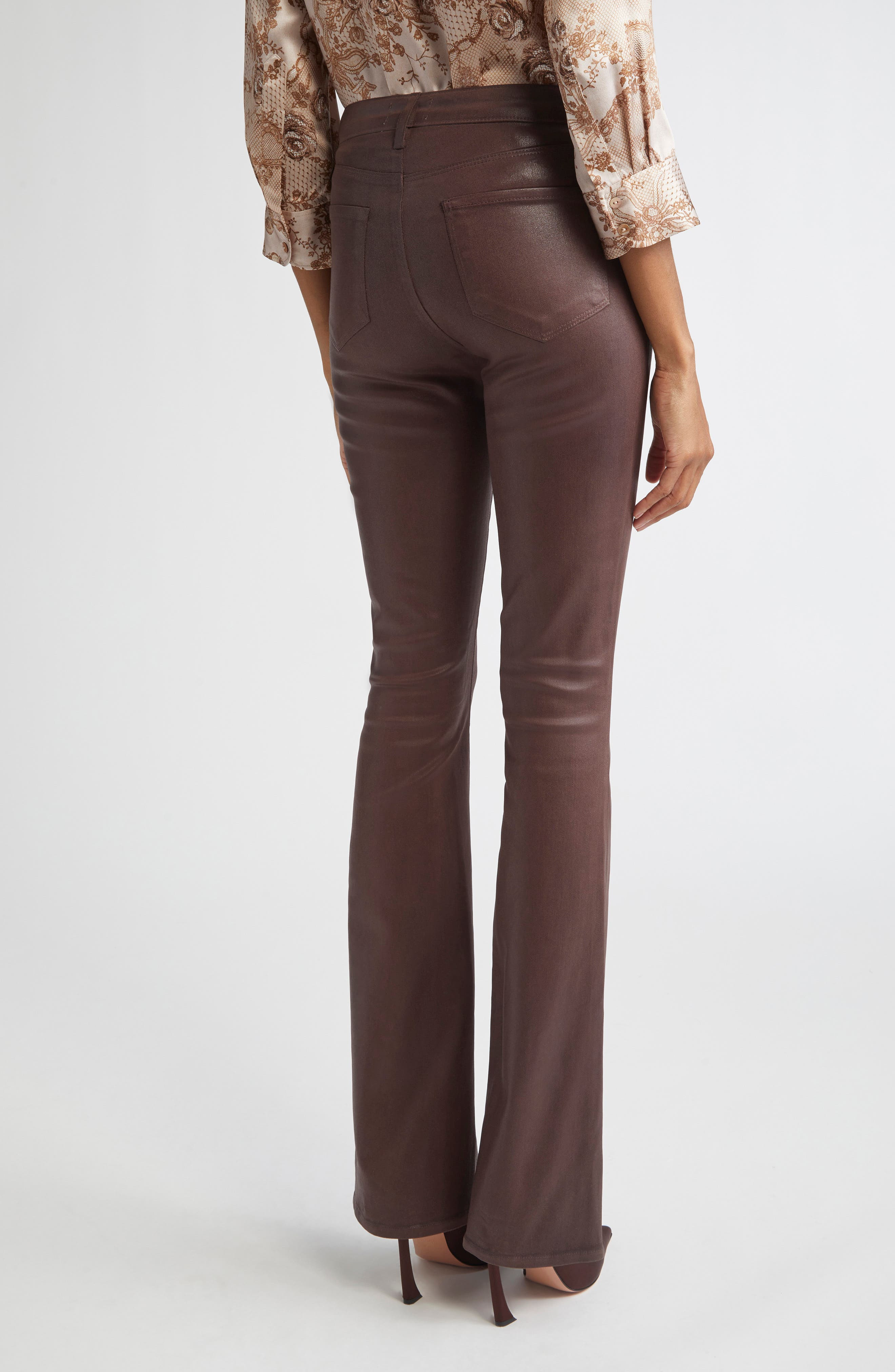 L'AGENCE Selma High Waist Baby Boot Jeans in Chocolate Coated at Nordstrom - 2