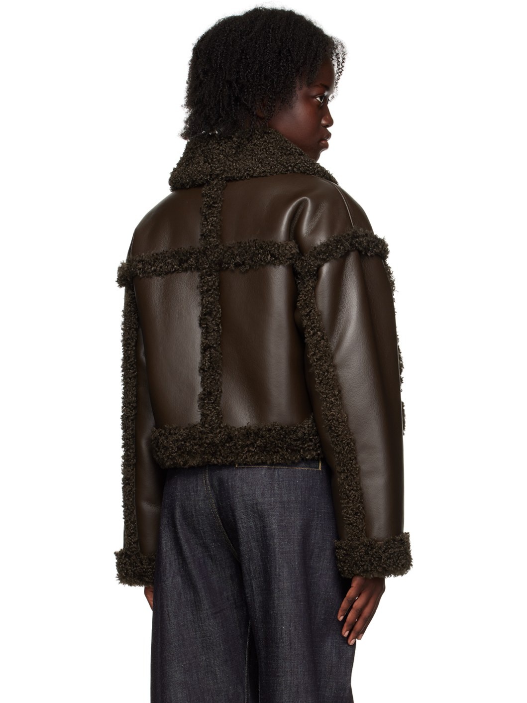 Brown Kristy Faux-Leather Jacket - 3