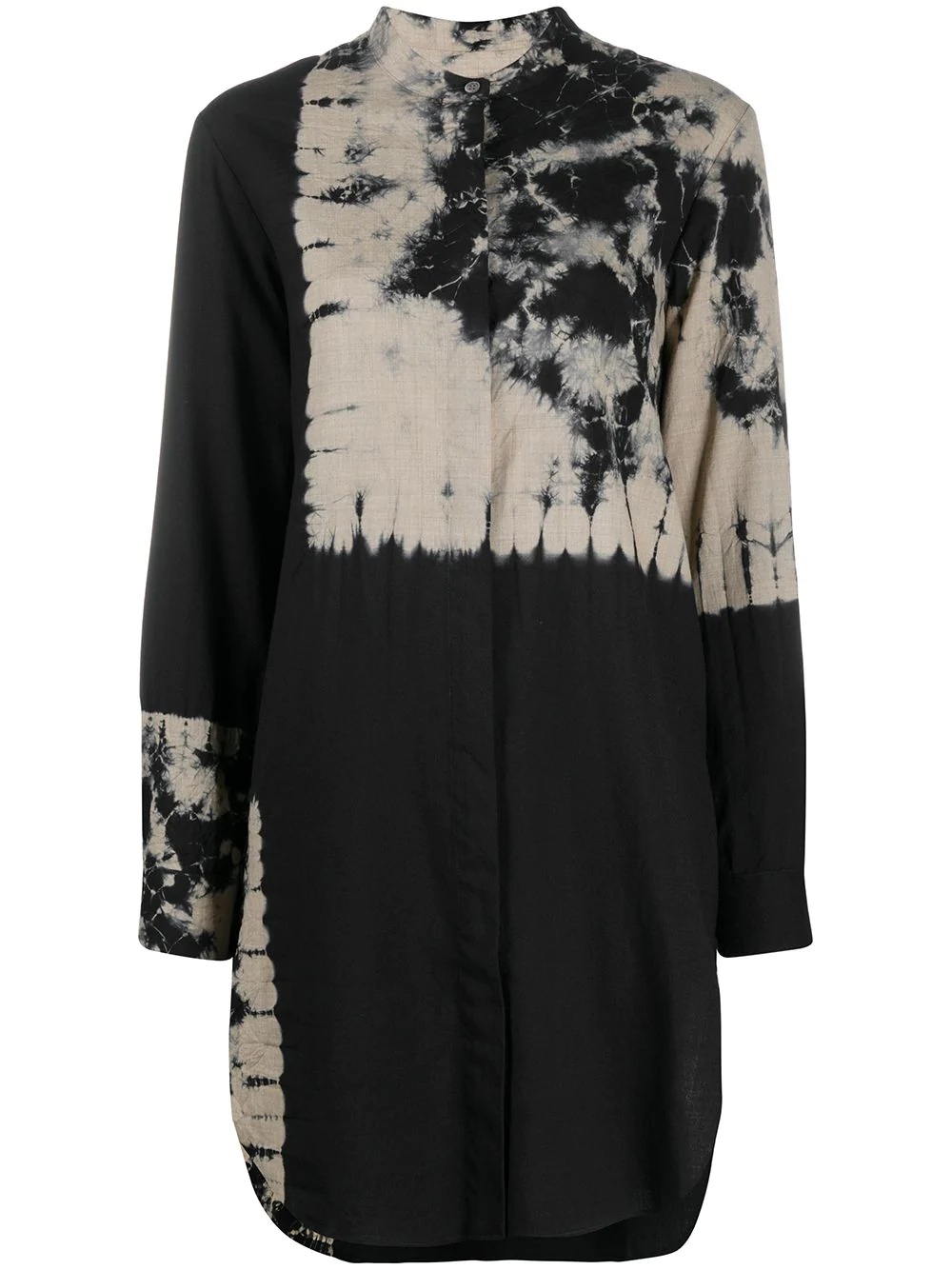 tie-dye print longline shirt - 1