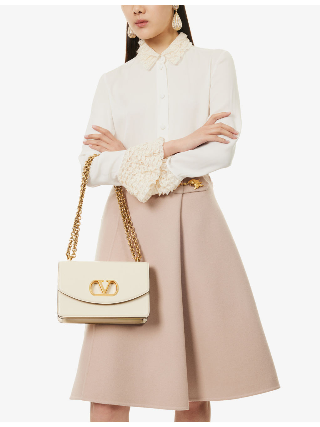 Vain chain-strap leather shoulder bag - 2