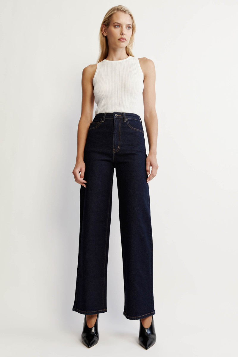BARDOT Heidi Wide Leg Jean In Dark Wash outlook