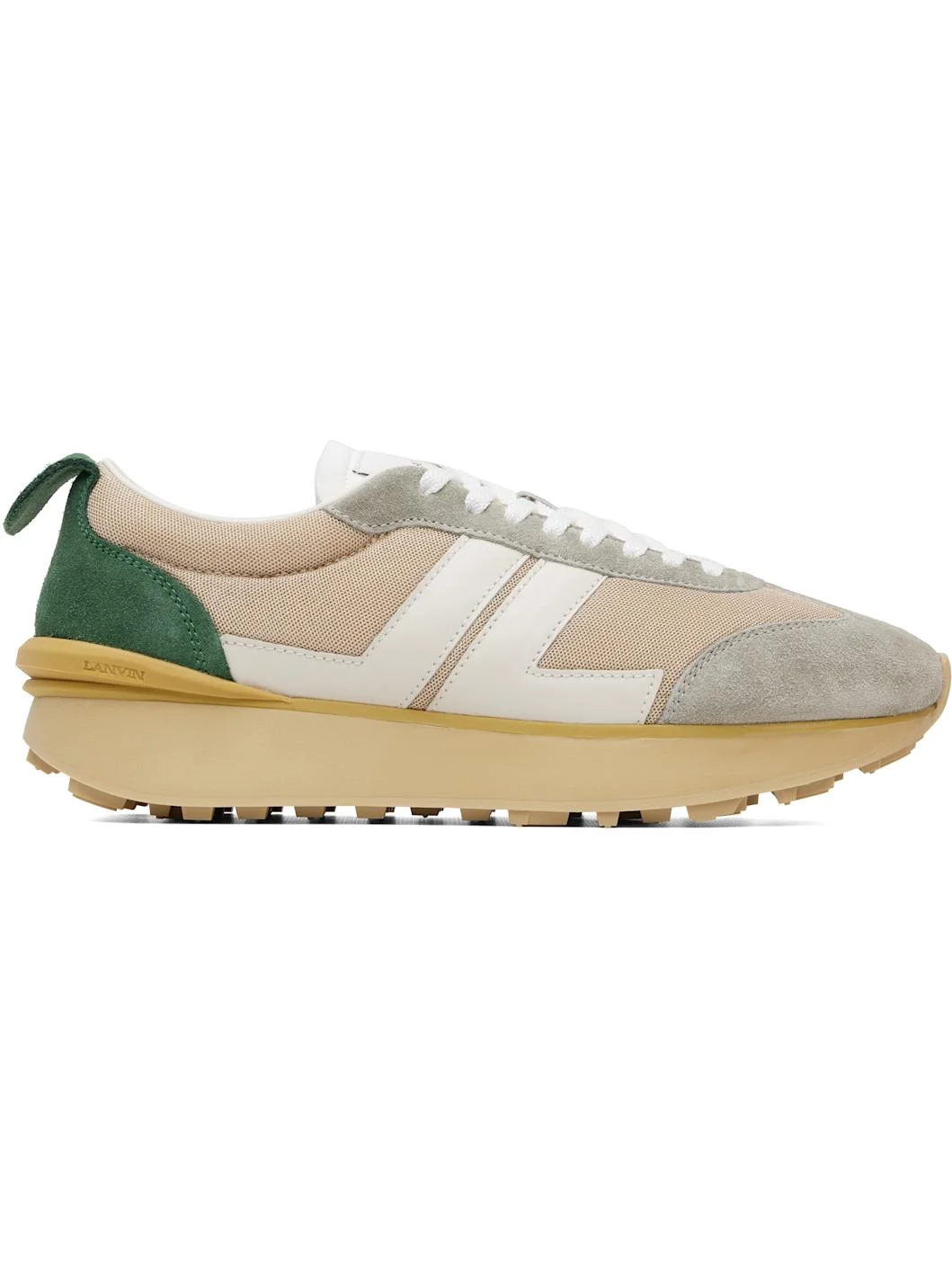 Beige Bumpr Mesh Sneakers - 1