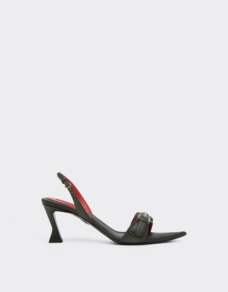 Leather Sandal with Heel 1