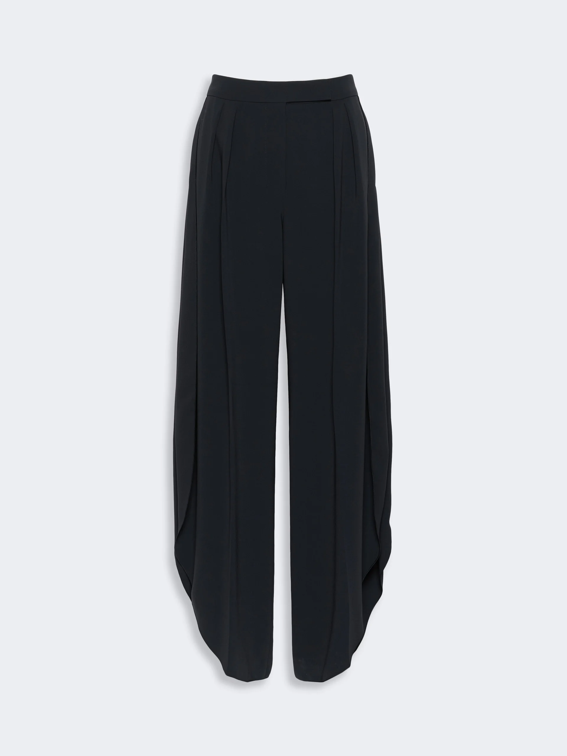 CRUSCA Wide-fit cady trousers - NAVY - 1