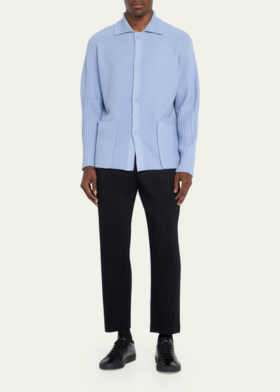 ISSEY MIYAKE Men's Button-Front Knit Shirt outlook