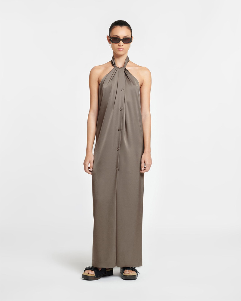 Slip Satin Halterneck Dress 1