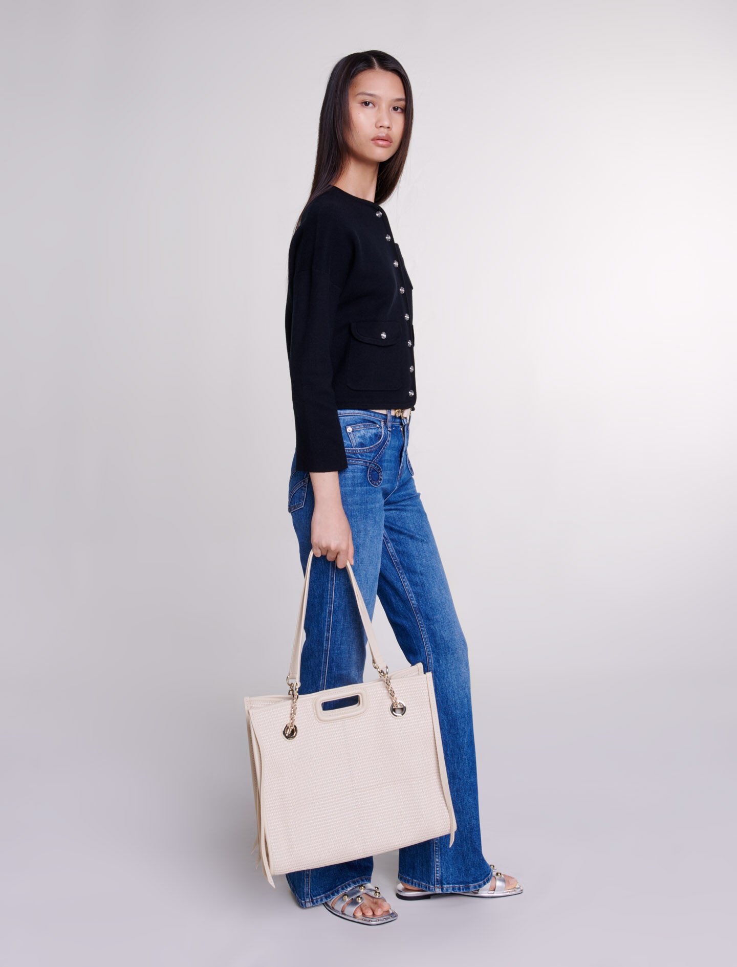 Cropped knit cardigan - 3